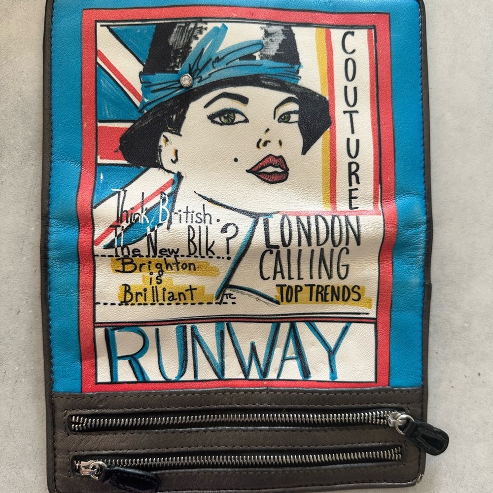 Brighton Couture Runway Clutch - Blue, Black, and White